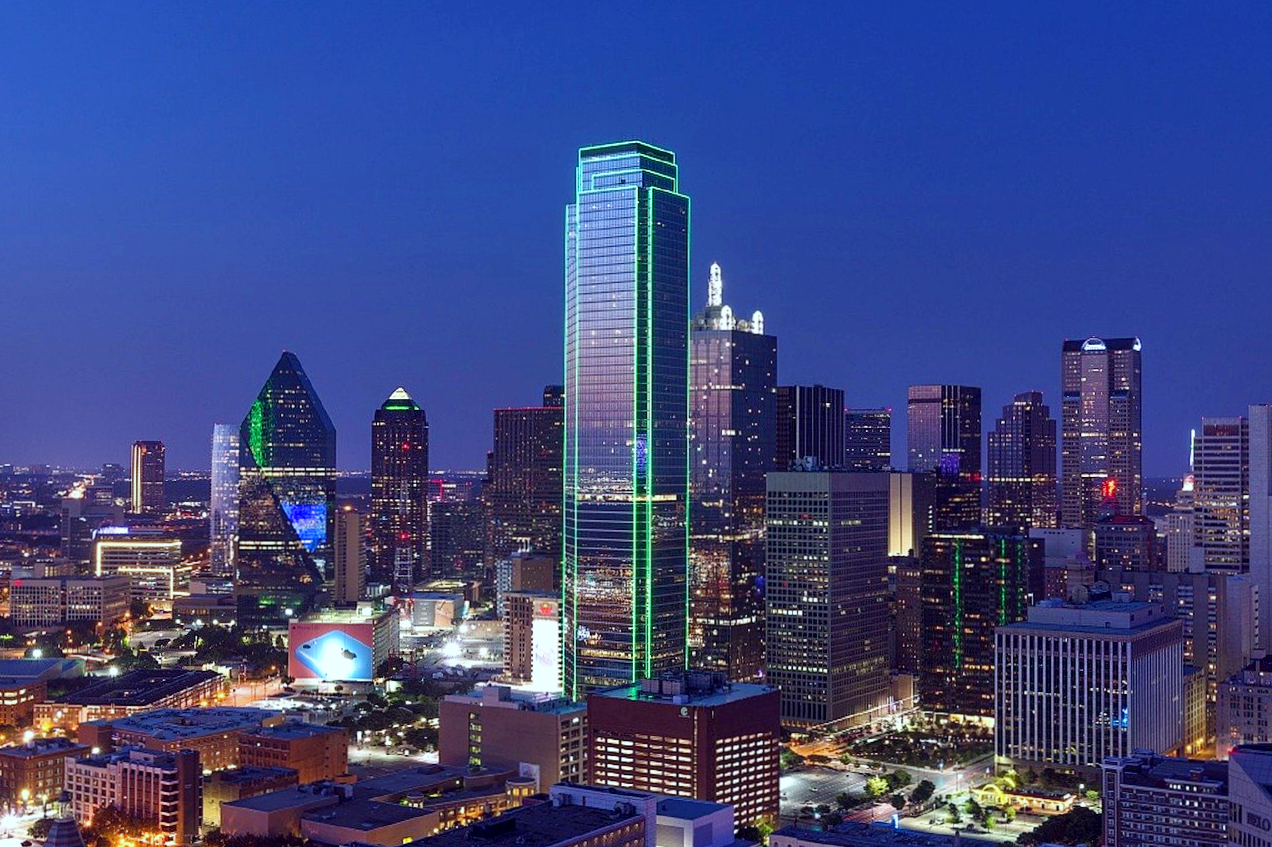 Dallas skyline at dusk
